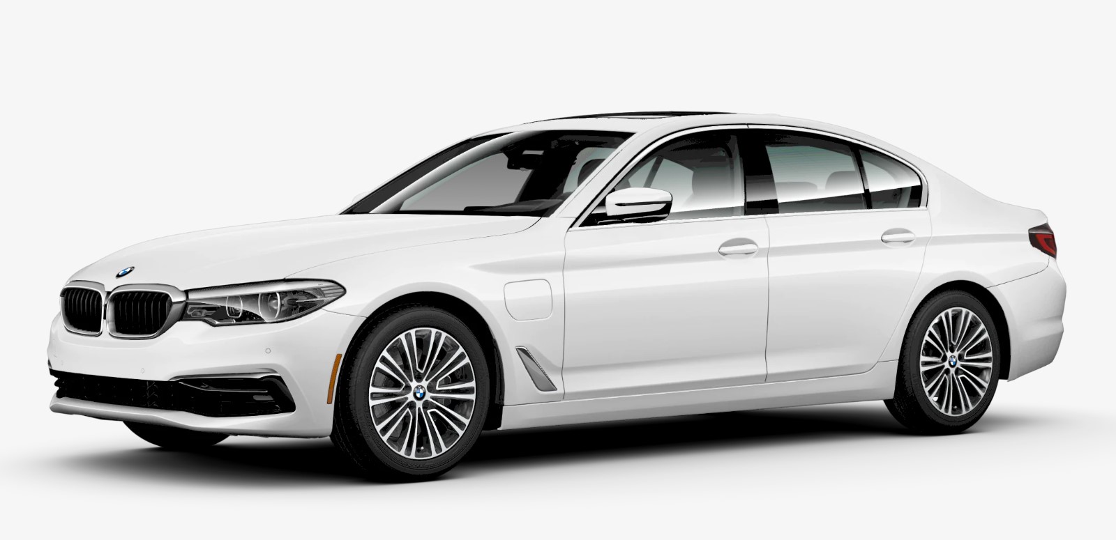 2020 BMW 5 Series 530e Alpine White Exterior Front View 2020 BMW 5 Series 530e Alpine White Exterior Front View